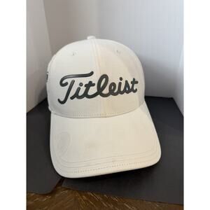 White Titleist Tour Performance Golf Hat with Magnetic Ball Marker